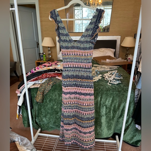Multicolord Knit Midi Dress - Picture 1 of 2